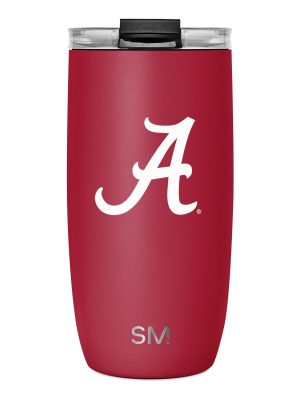 Collegiate Voyager Tumbler with Clear Flip Lid & Straw