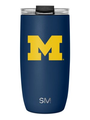 Collegiate Voyager Tumbler with Clear Flip Lid & Straw