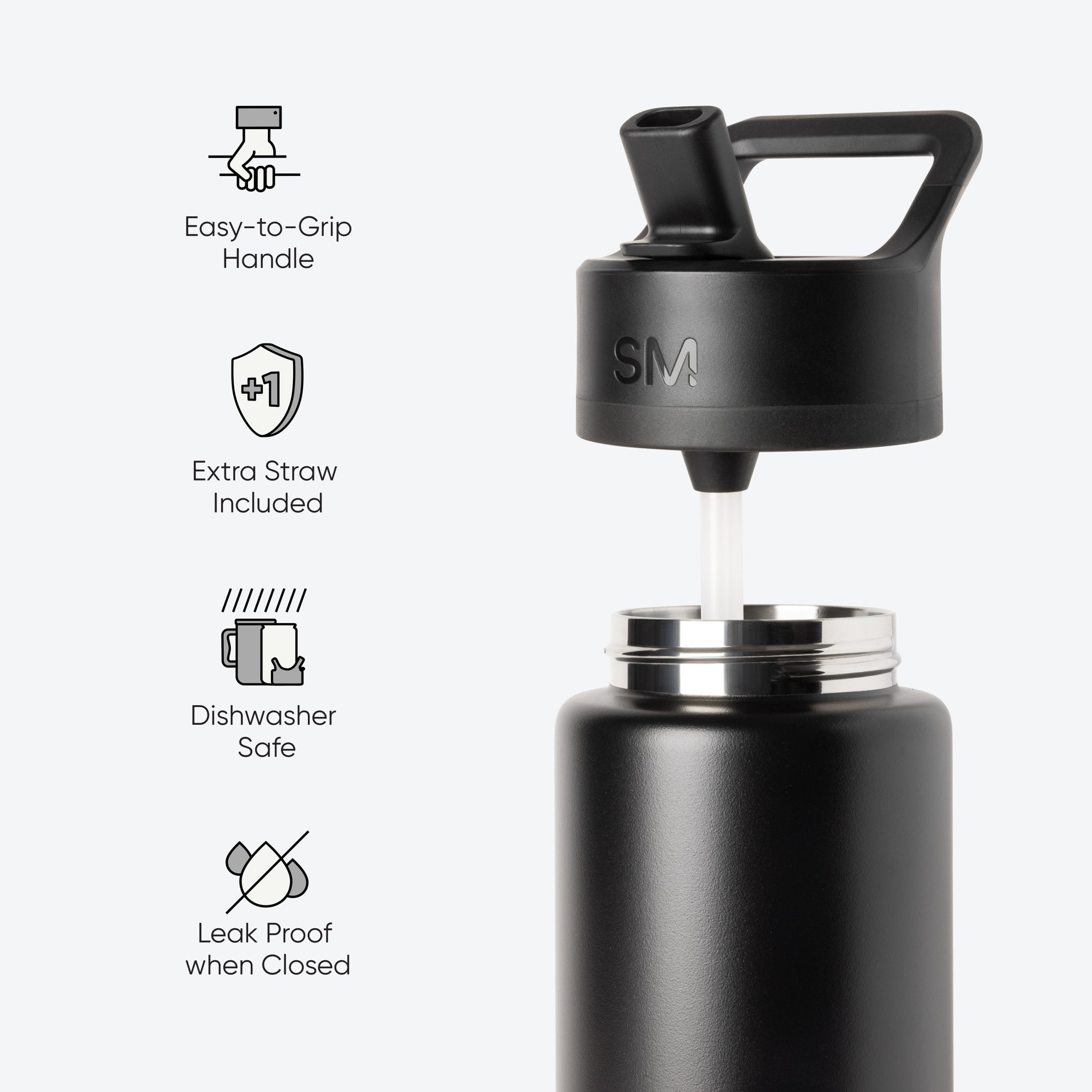 Summit Kids Water Bottle with Straw Lid - Image 3