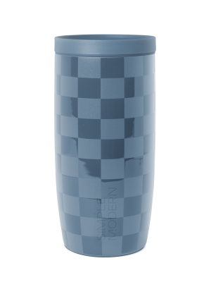 Voyager Tumbler - Signature - 16oz - Blue Dune Checkmate