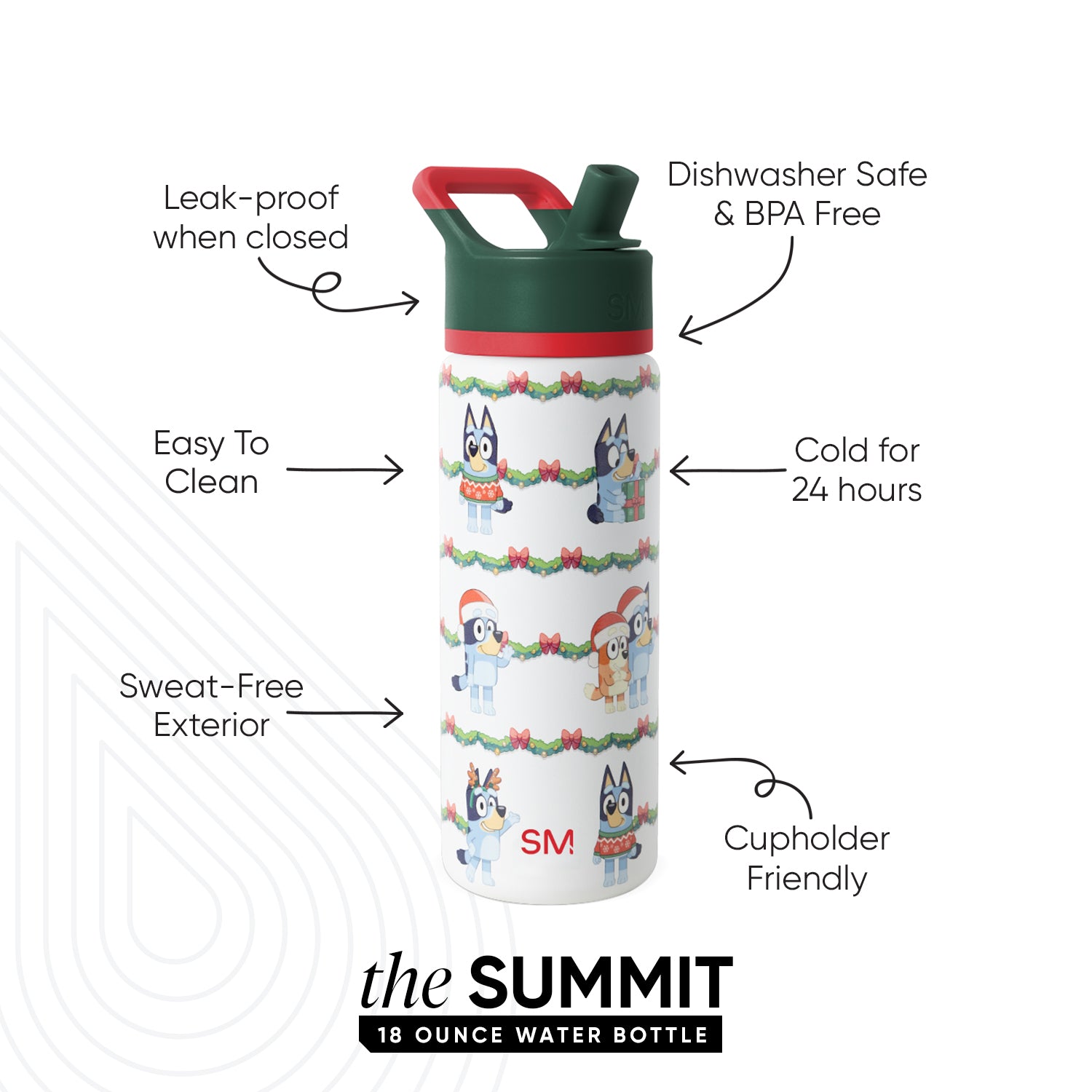 Summit Kids Water Bottle with Straw Lid - Image 2