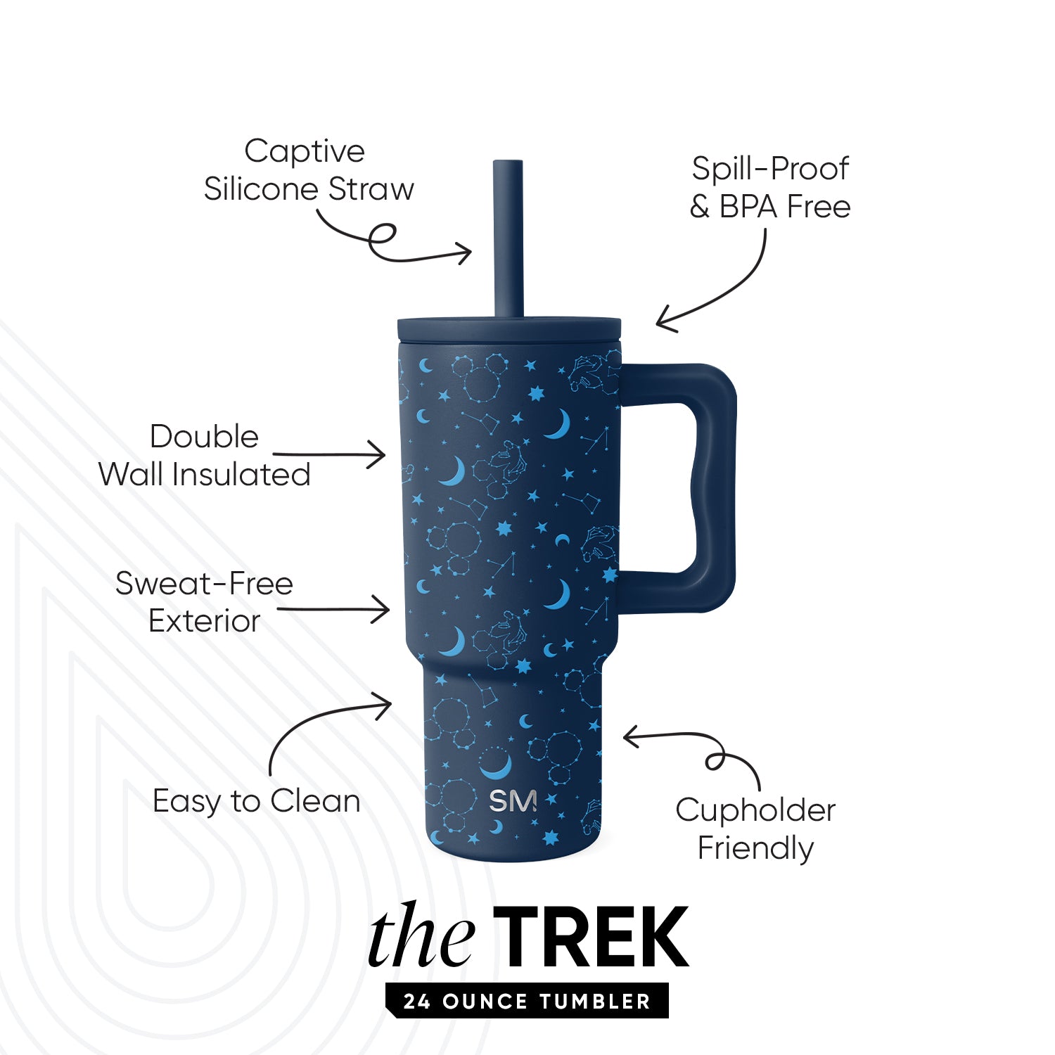 Trek Kids Tumbler with Silicone Straw Lid - Image 2